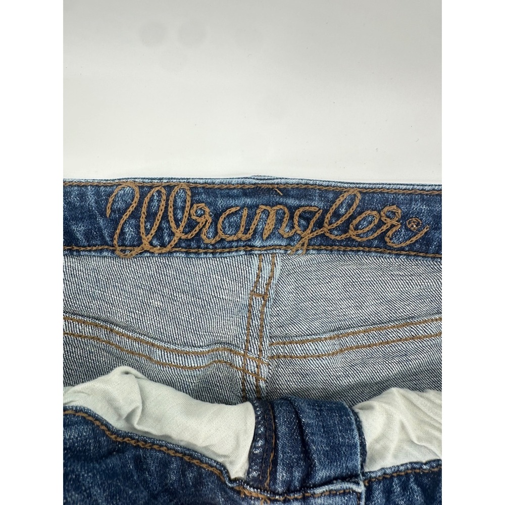 Wrangler High Rise Flare Jeans Womens 34x30 Blue Denim Bell Bottoms Cowgirl - Picture 3 of 16